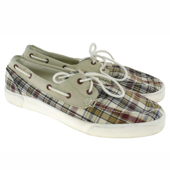 Ralph Lauren Polo Plaid Boat Shoes 